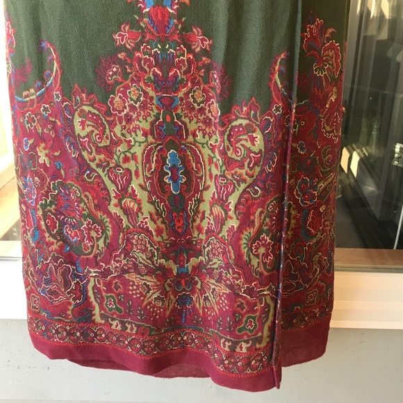 Lauren Ralph Lauren very long wrap skirt paisley, 14 - Picture 3 of 7